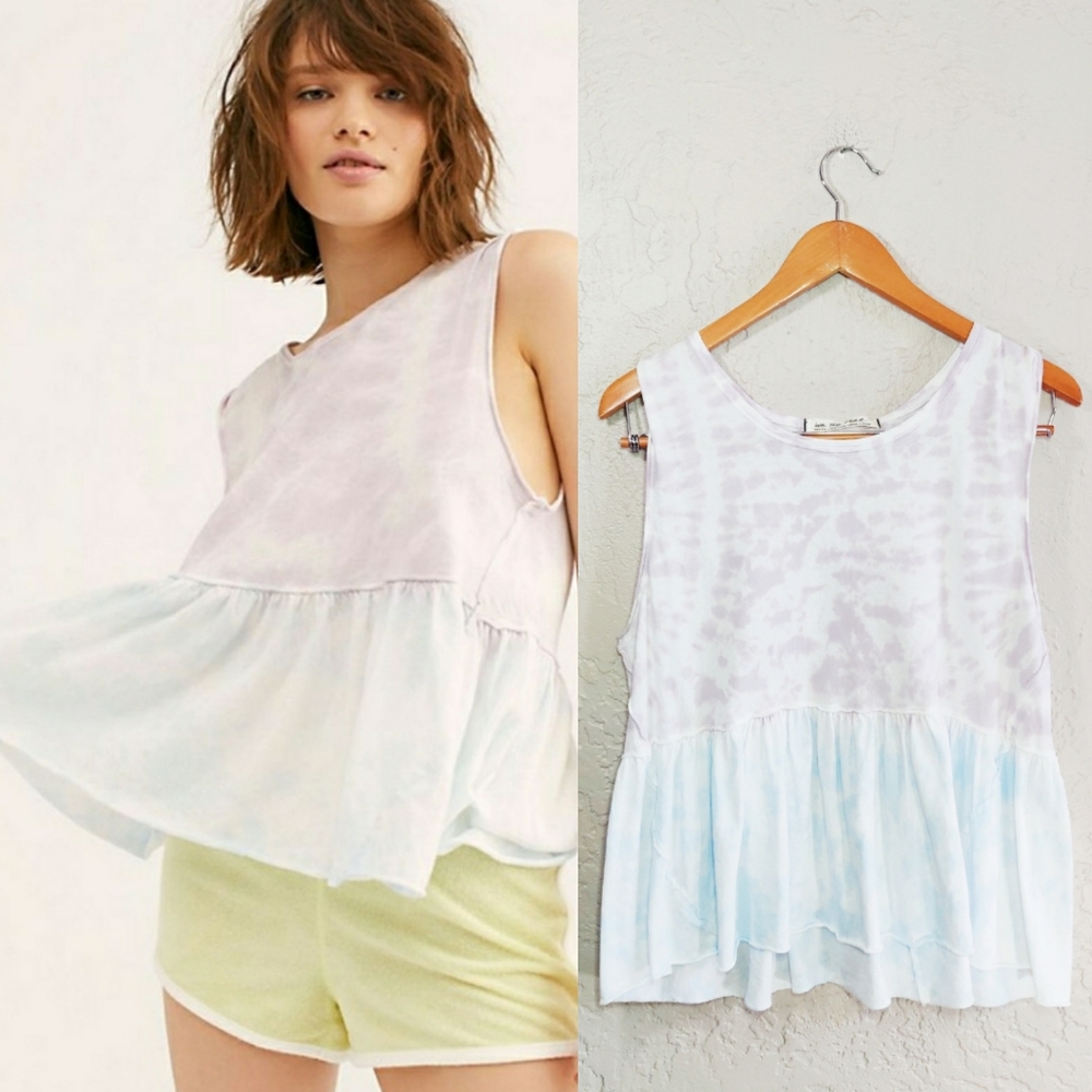 Free People Tie Dye Anytime Tank Top Medium
